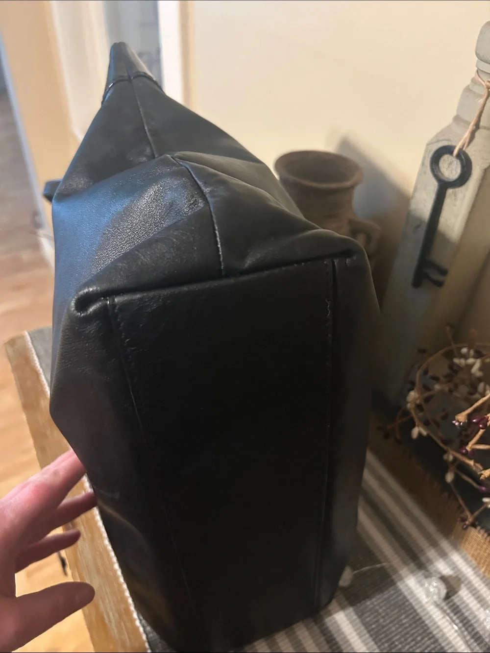 Coach Laura Black Leather Tote
